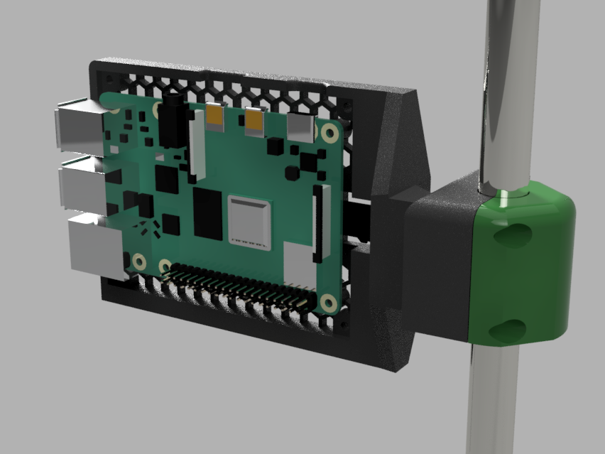 Raspberry Pi Mount with 6mm Rod Clamp by KushagraK7 Download free STL