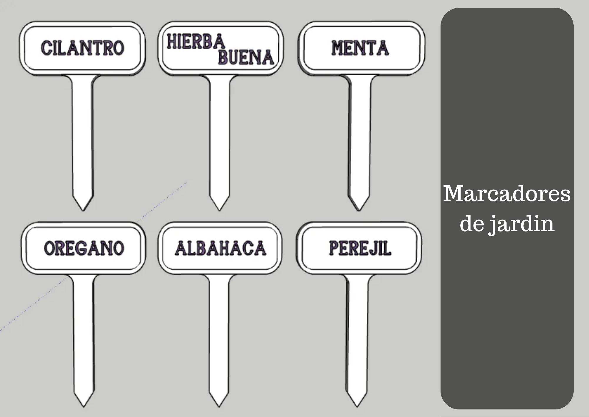Marcadores de jardin