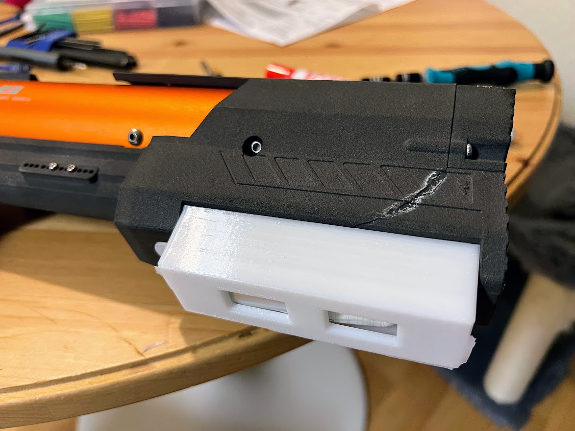RAIN COVER: Extended battery tray for blizzard storm foam blaster