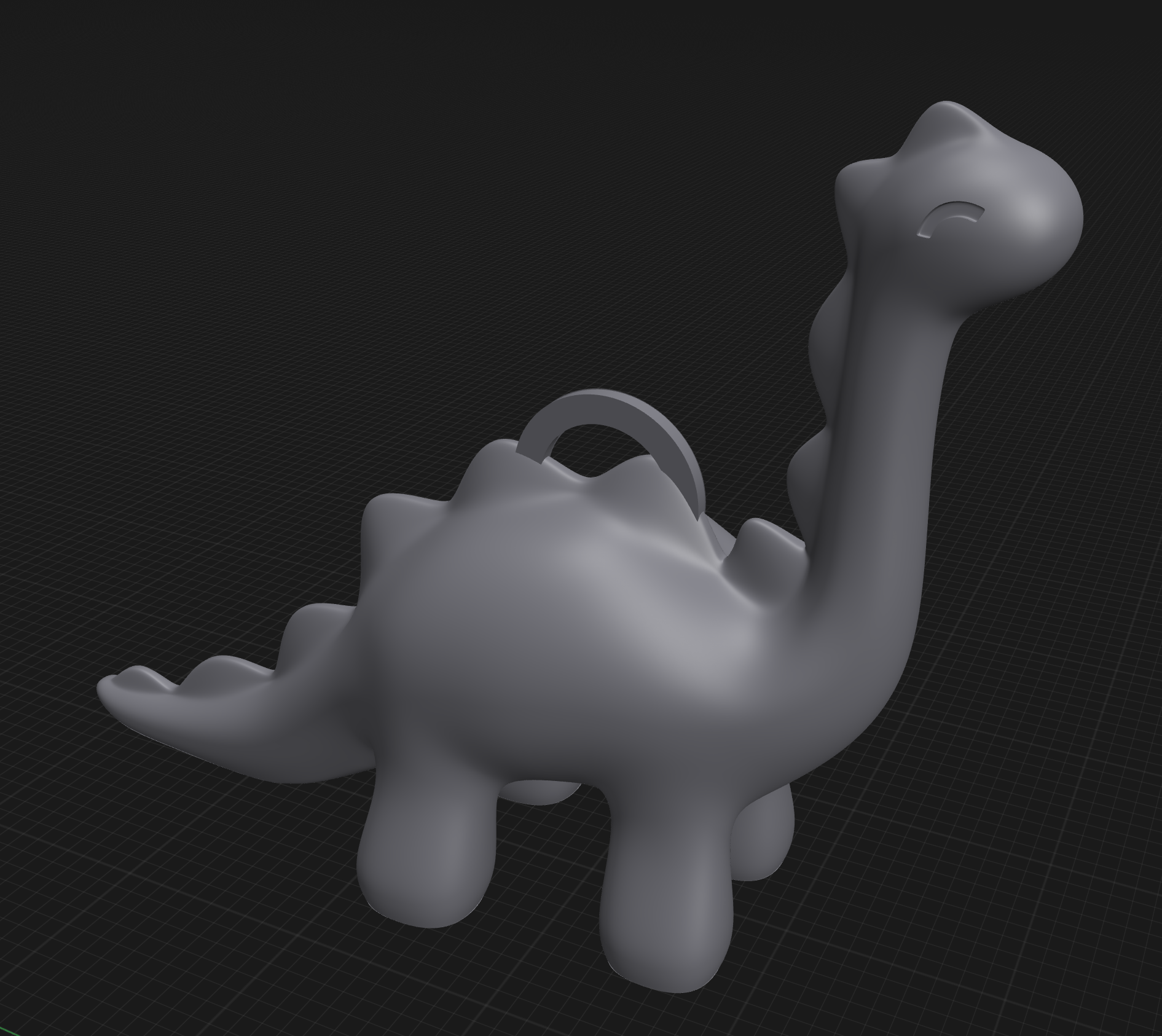 Cute Stylized Dinosaur Toy Keychain REMIX