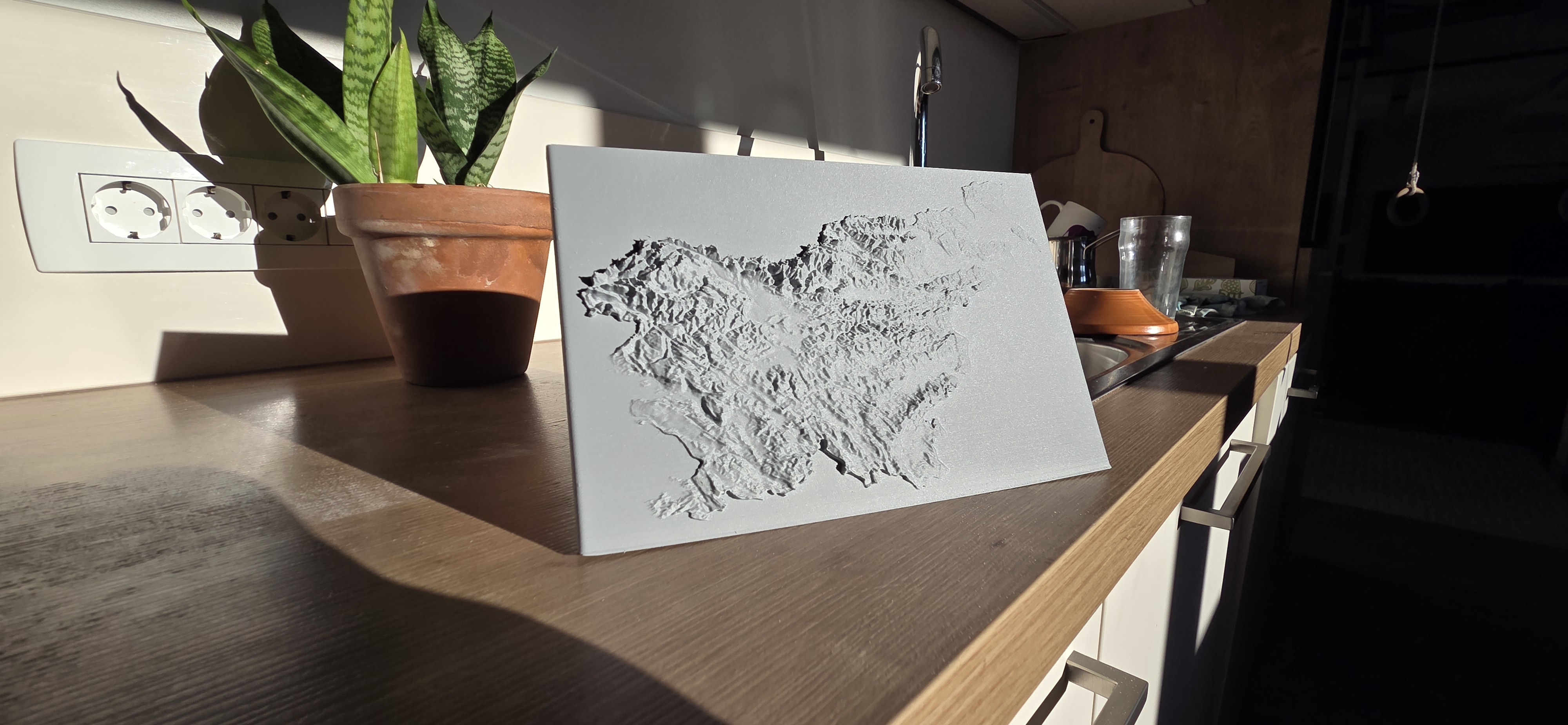 Relief Map of Slovenia