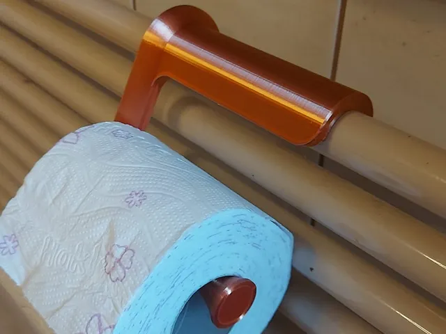 Toilet paper holder for towel holder