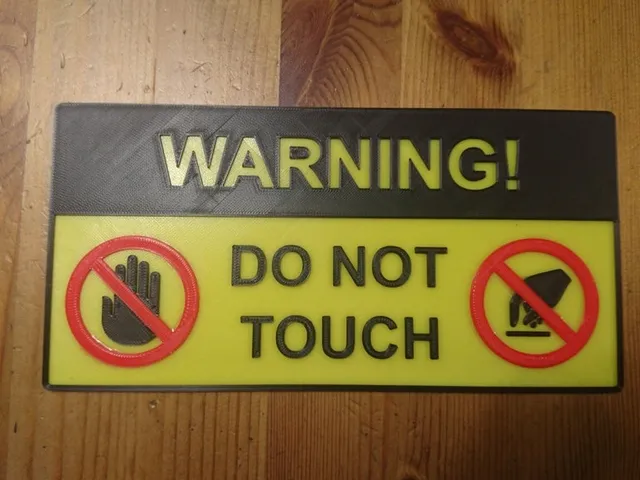 Do not touch sign
