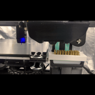 Nozzle Auto-Cleaning for Original Ender 3 with MicroSwiss DD & Hotend, using Brass Wire Brush head + [gcode_macro SWIPE]