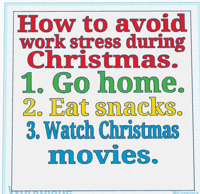 Work and Christmas Sign