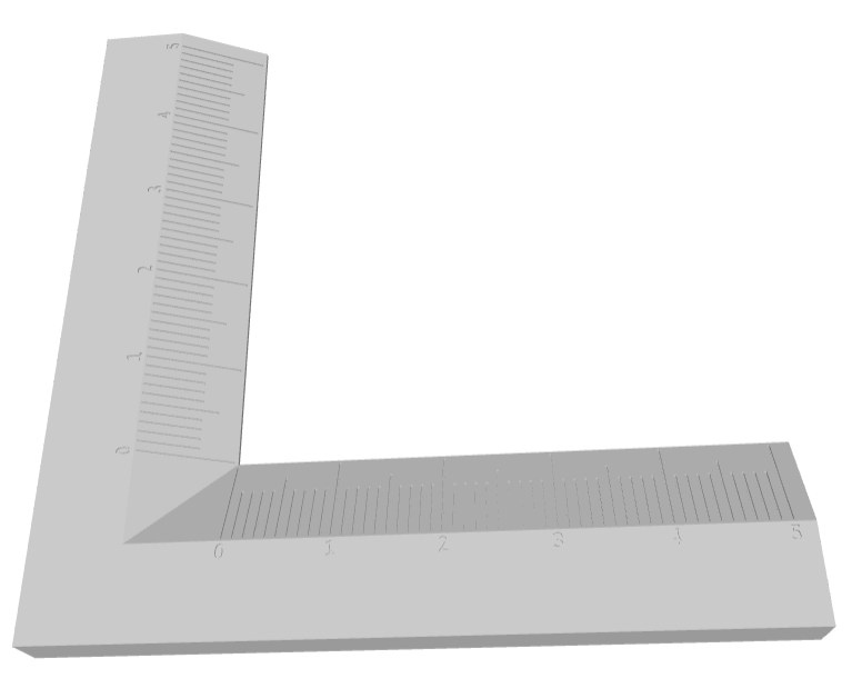 L-square ruler - 50mm
