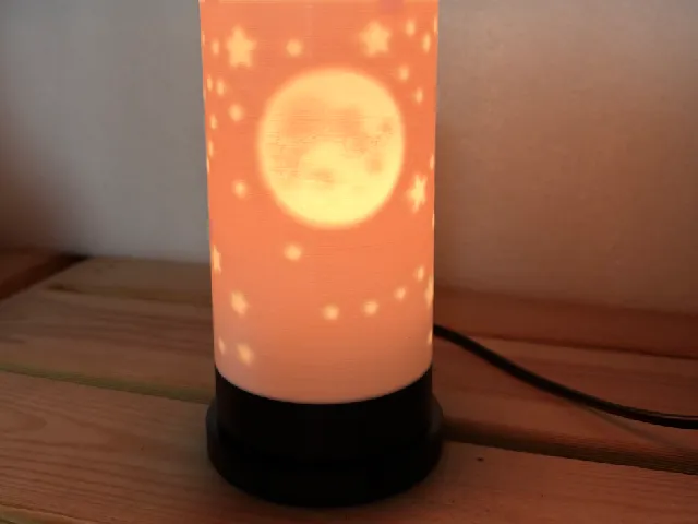 Moon and Stars themed shade for GU10 Lamp base