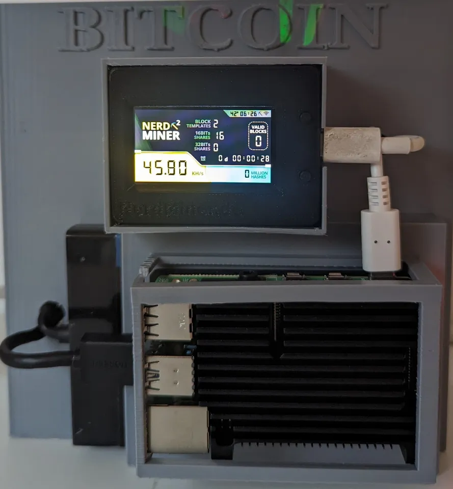BTC Node Raspberry 4 Nerdminer Triple Socket by MrZoggy | Download free STL  model | Printables.com