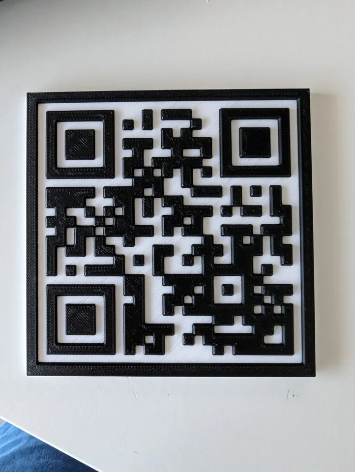 rickroll qr code by Matyáš Flek, Download free STL model