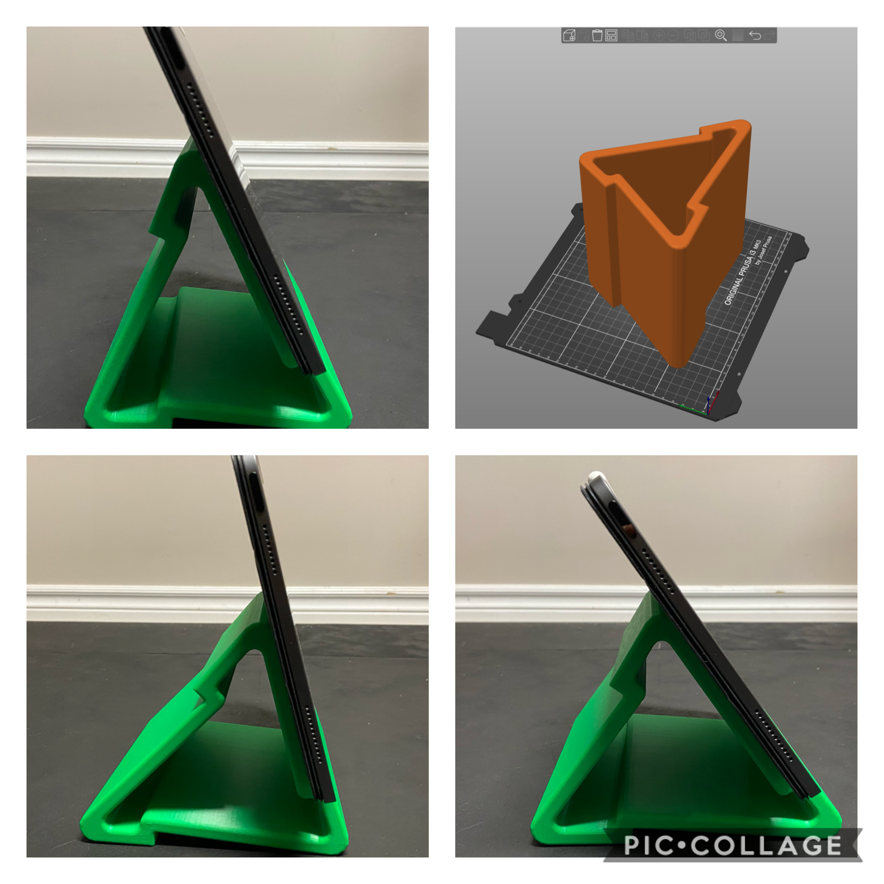 Multiple angle tablet stand