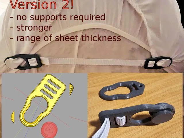 Fitted bed sheet clip - version 2