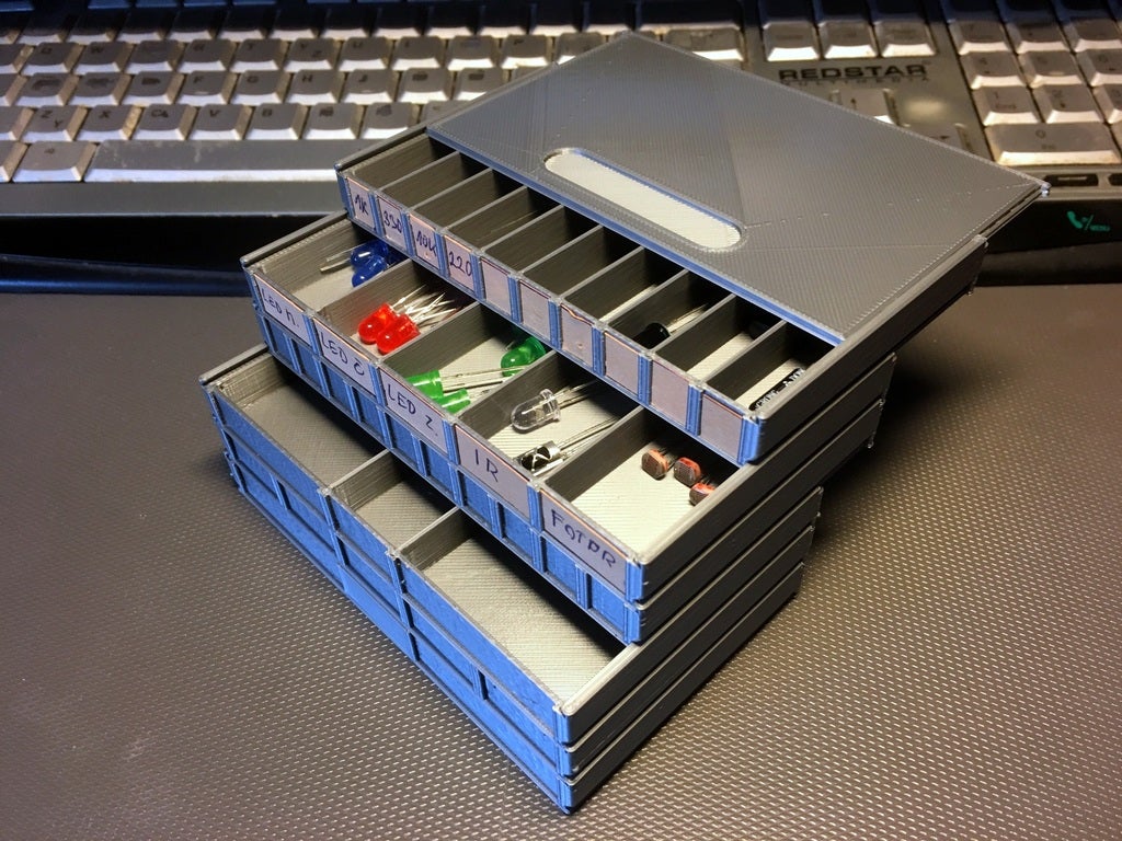 Stackable Resistor Storage Box