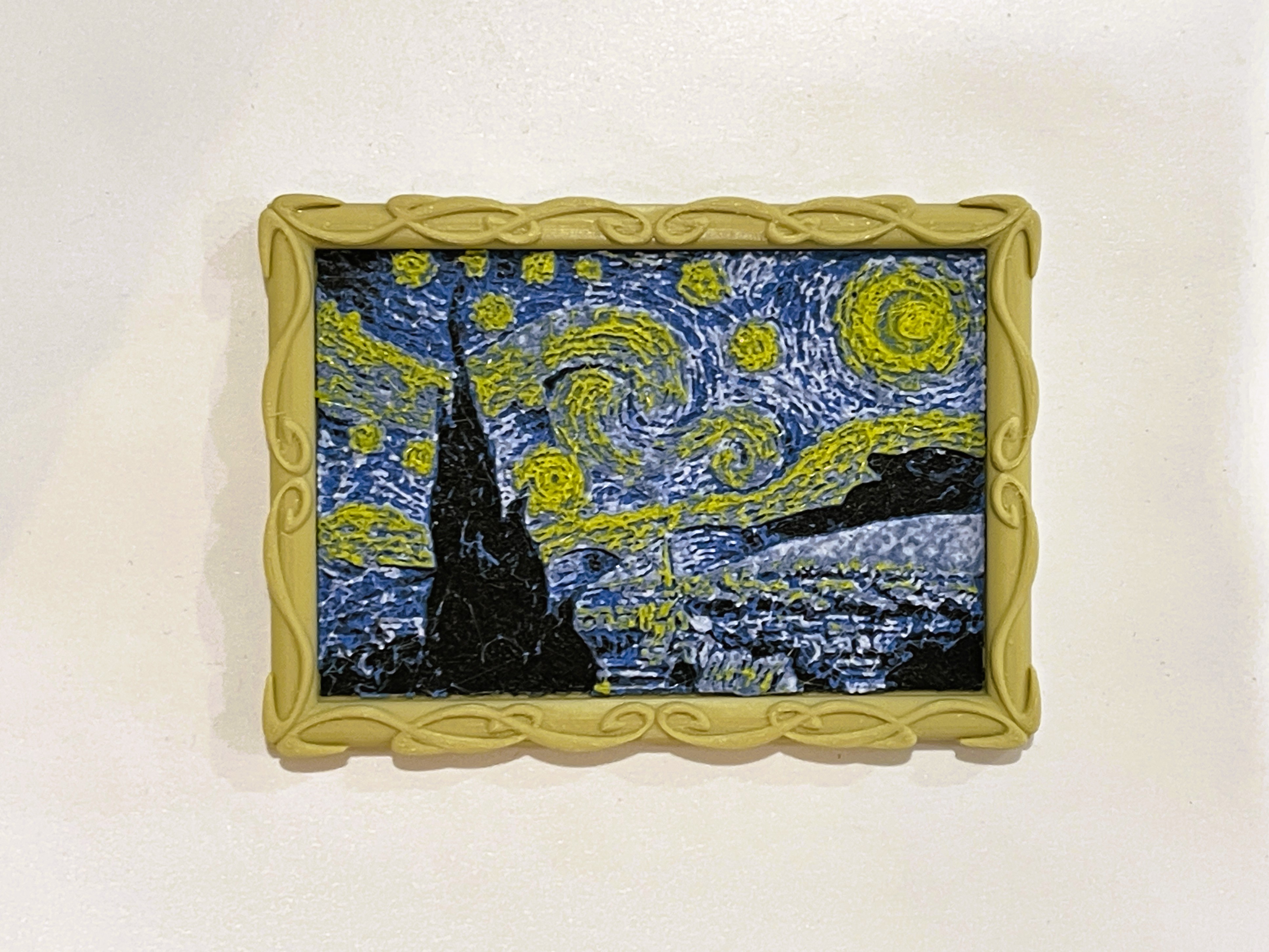 Starry Night By Vincent Van Gogh Hueforge Filament Painting By Mreng Download Free Stl Model