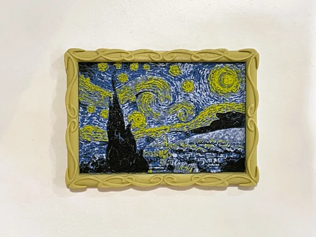 Starry Night By Vincent Van Gogh Hueforge filament painting