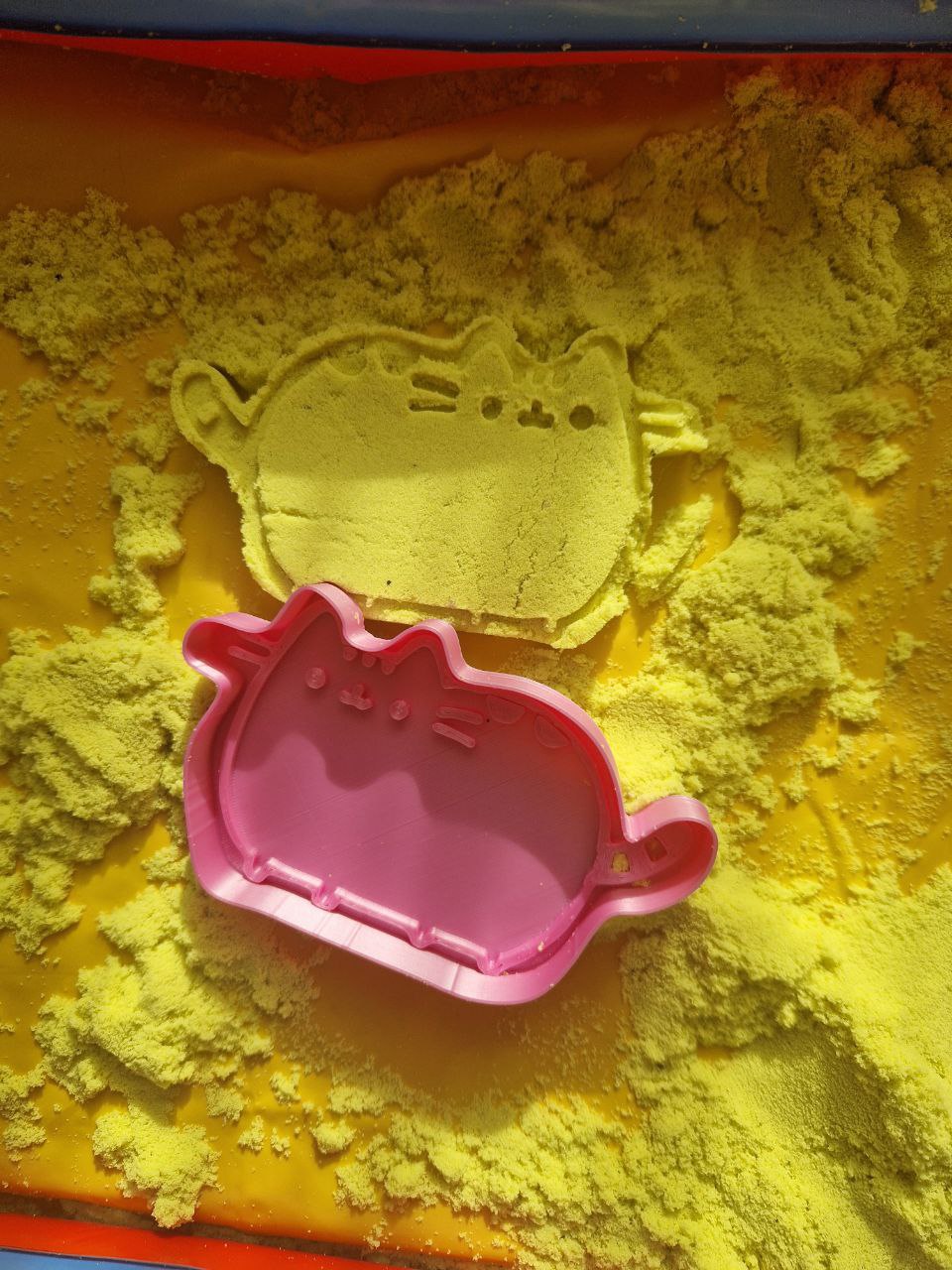 Pusheen sand mold