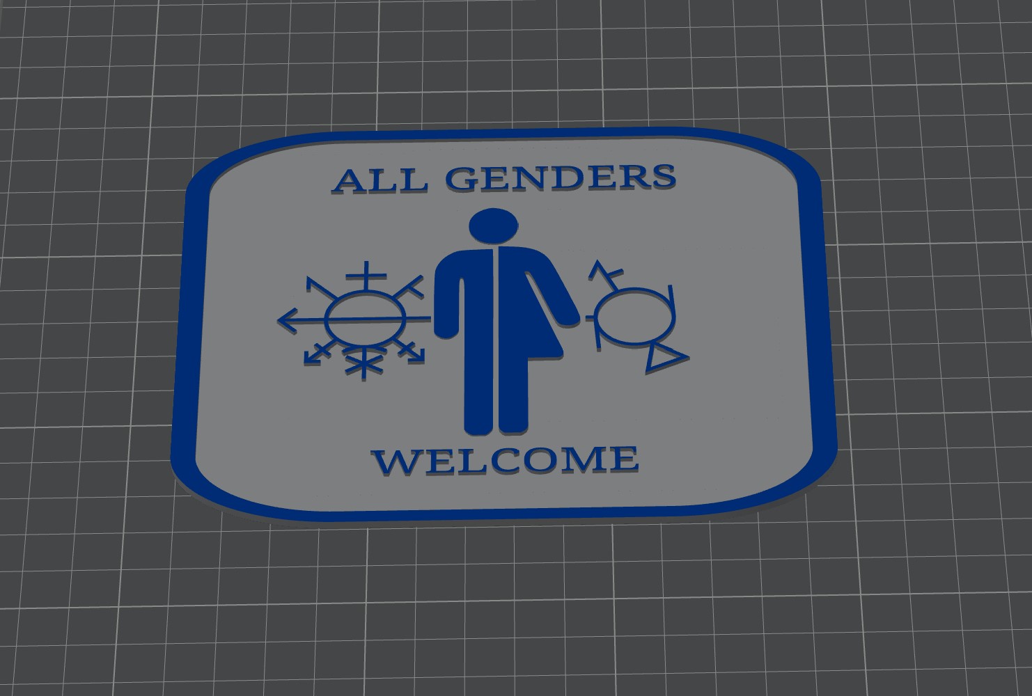 Restroom Sign All Genders
