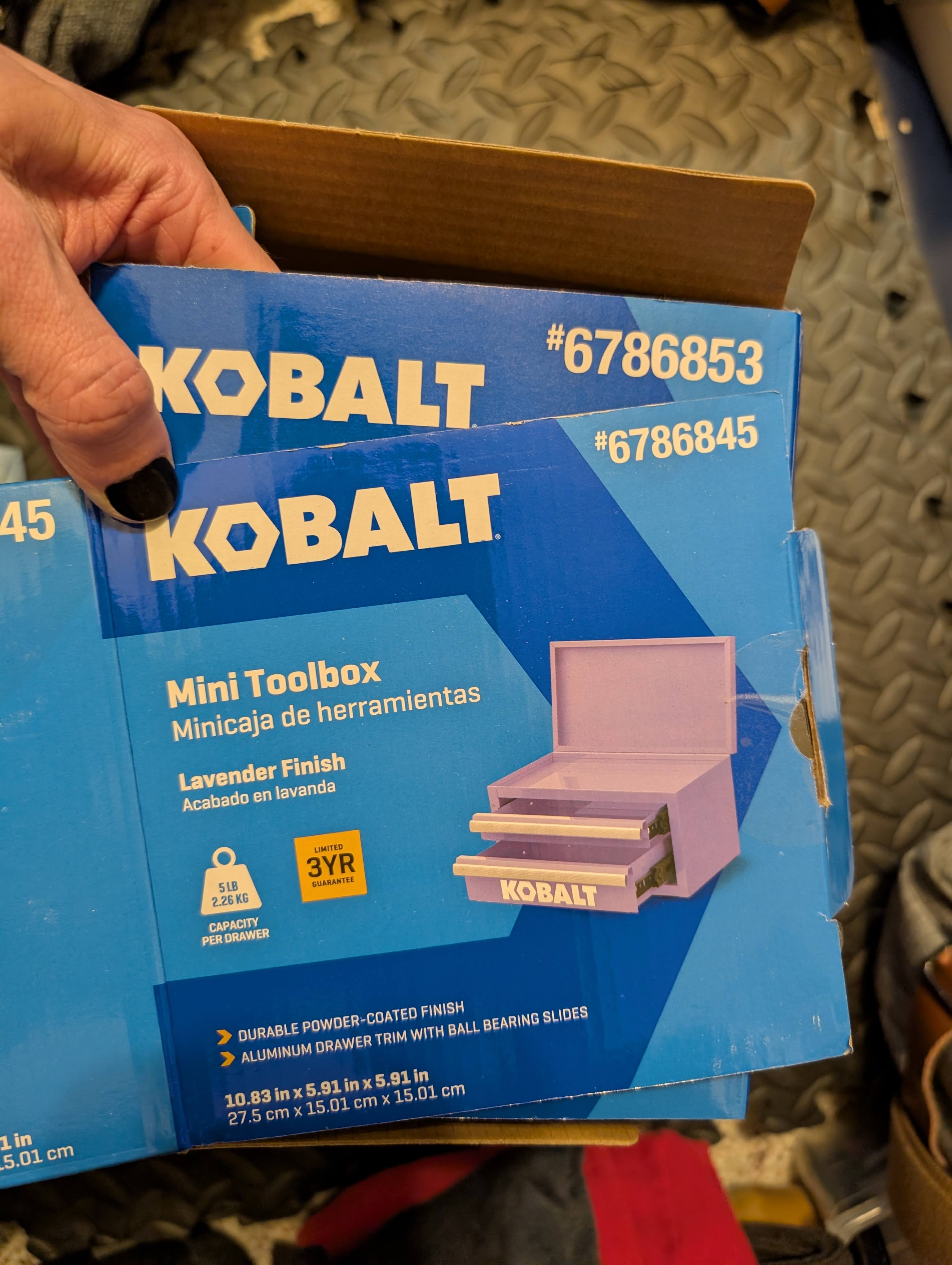 Kobalt Mini Toolbox NEW SMALLER SIZE Gridfinity Baseplate — miniatura 2