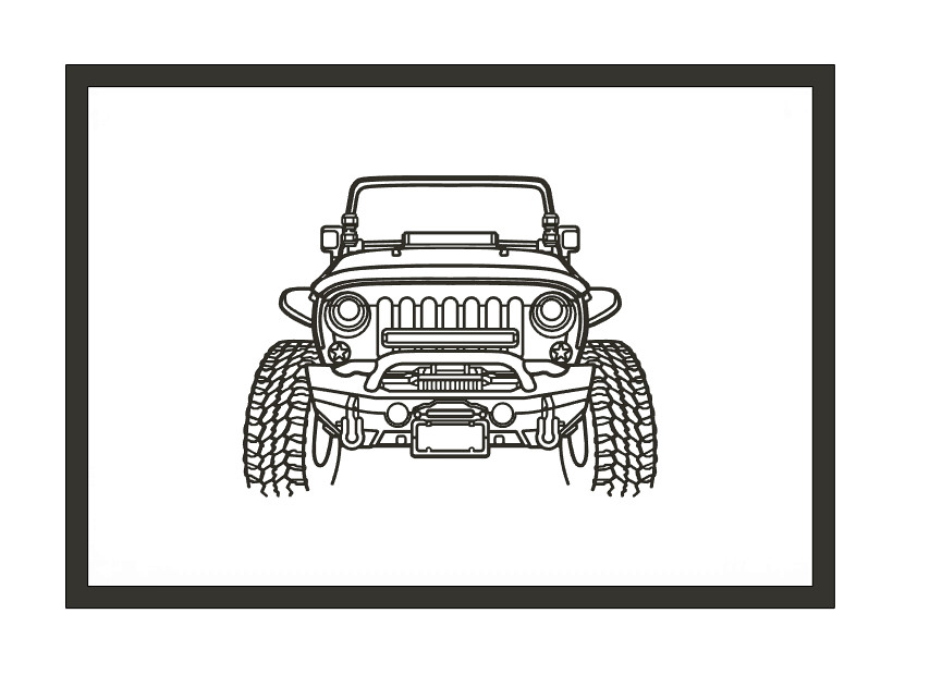 Jeep Front End Wall Plaque by DickF Download free STL model