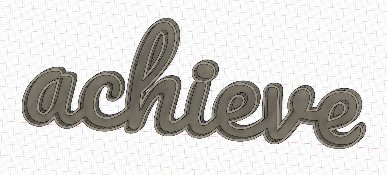 Achieve Text 3D