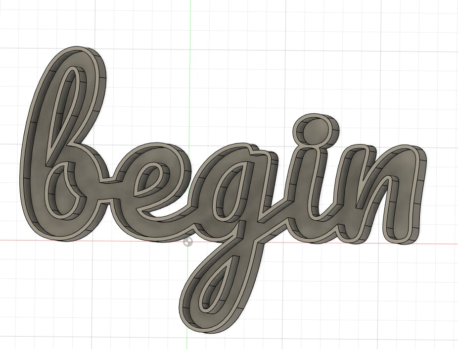 Begin 3D Text
