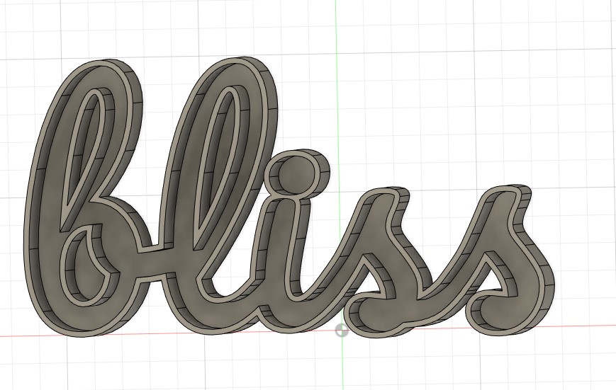 bliss 3D Text