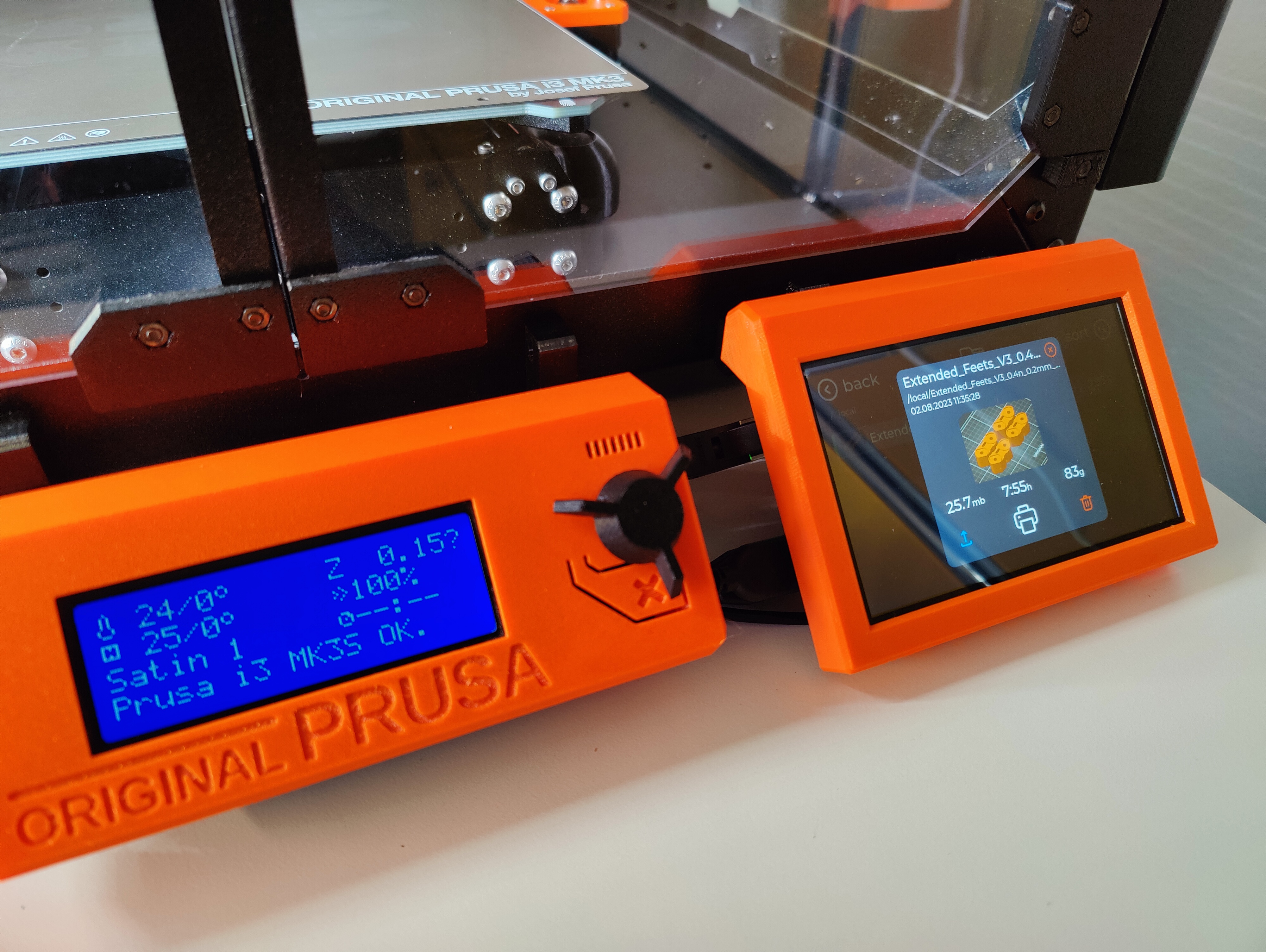 Original Prusa Enlosure - Raspberry Pi Mount with 5" Display
