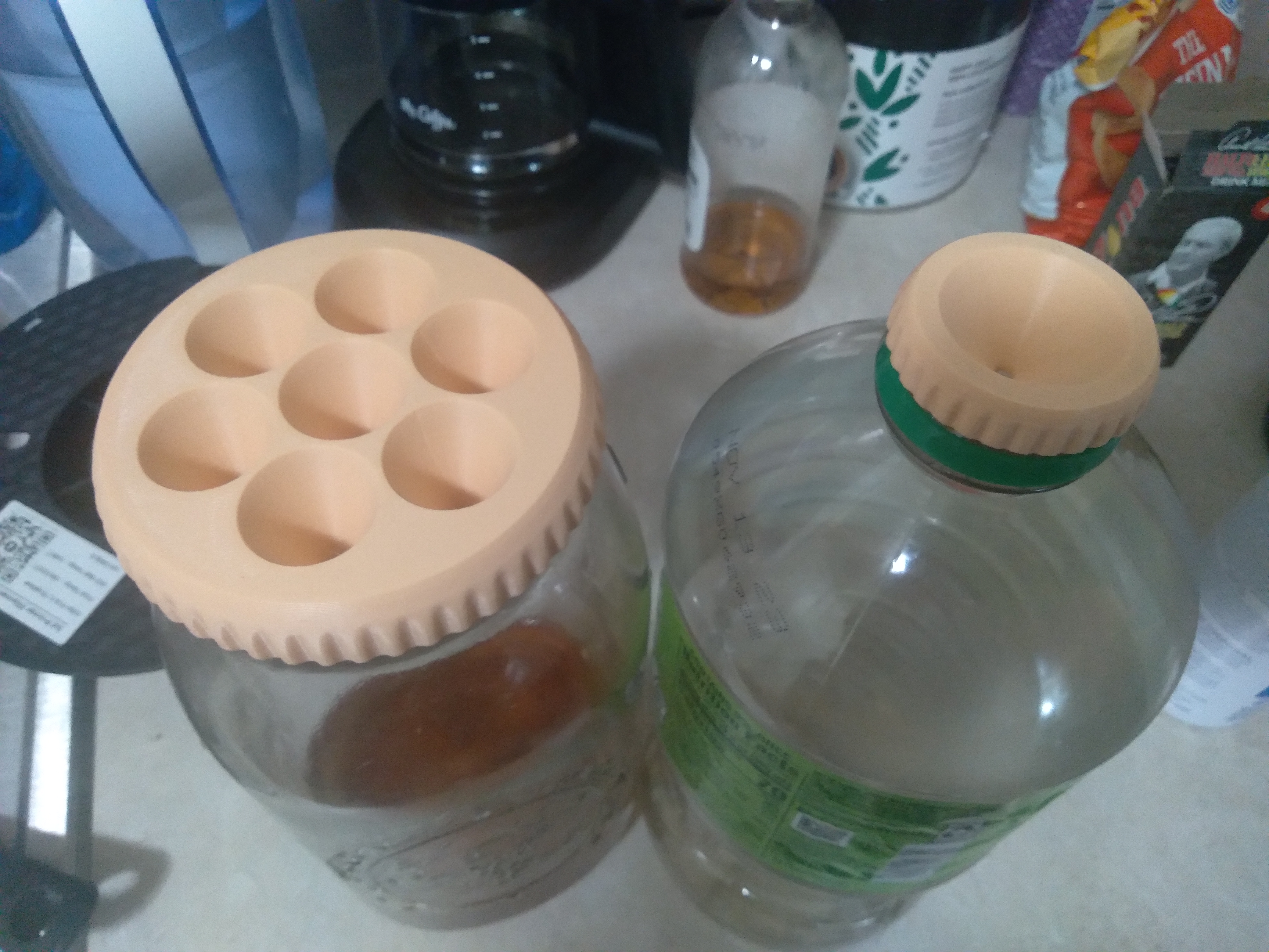 Fruit Fly Trap for Wide Mouth Mason Ball Jar or 1.89L (~1.5in) Bottle