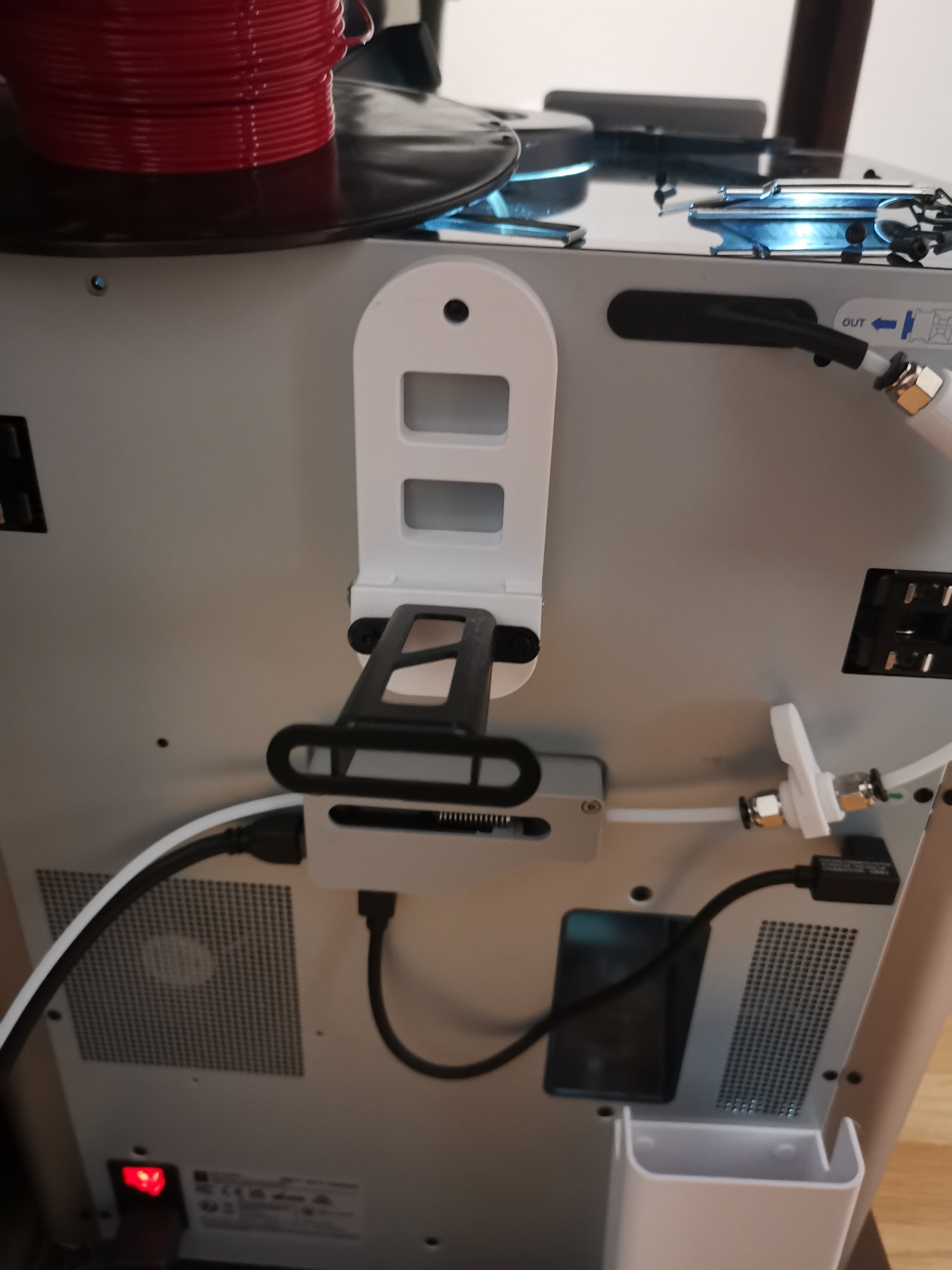 Bambu Lab X1C P1P Foldable offset back spool mount by MT Download