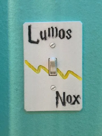 Harry Potter Lumos/Nox Light Switch Cover