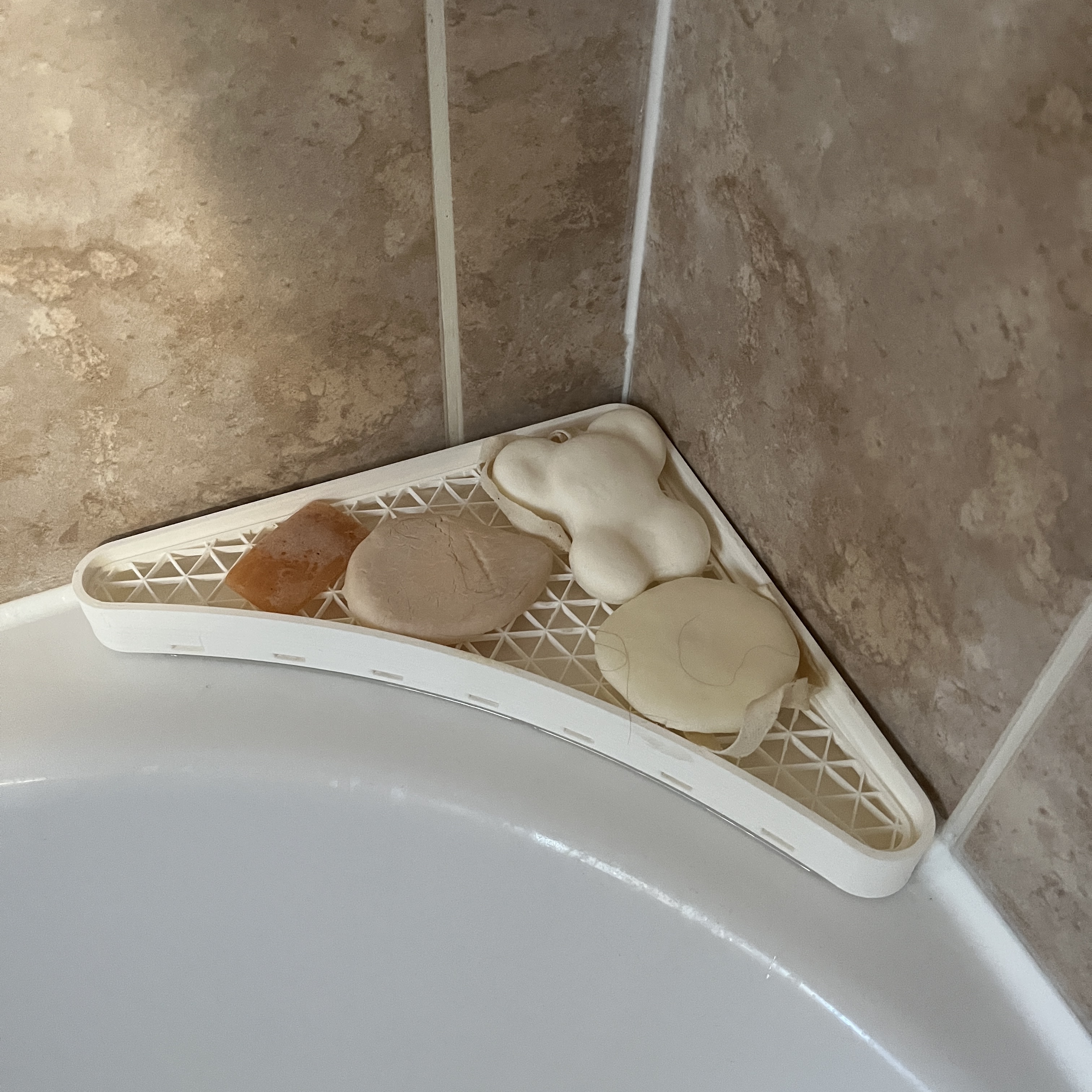 Bath Corner Soap Dish with Drainage
