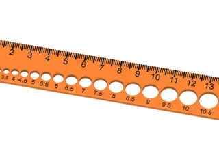 Metric Ruler with Measuring Holes by OverMaintained | Download free STL ...