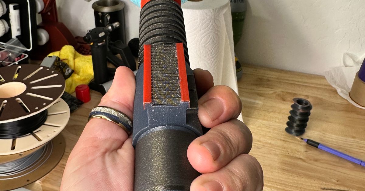 Luke Skywalker Lightsaber pool noodle handle in great detail by