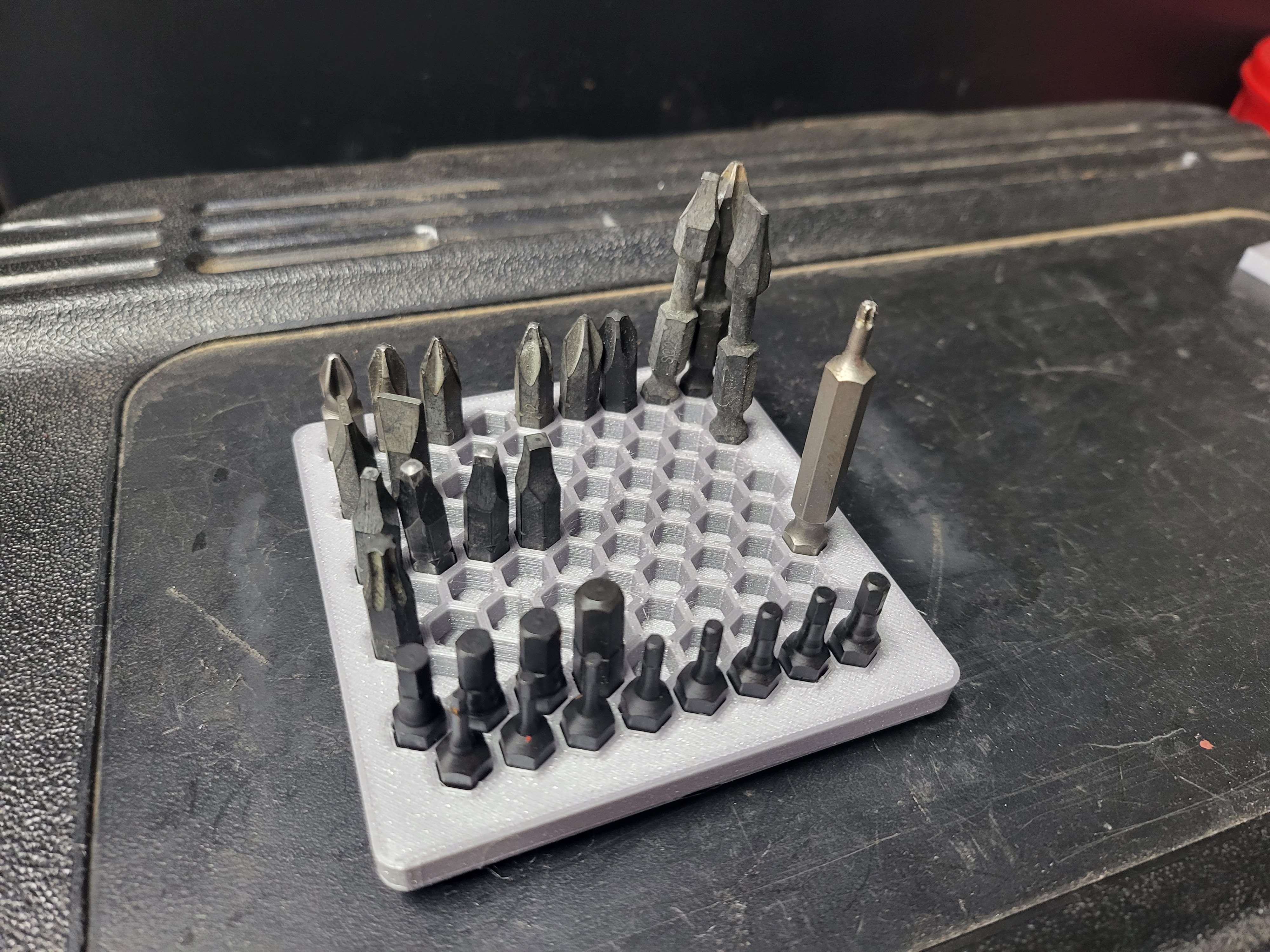 Gridfinity Low Profile Hexagonal Bit Holder 1/4"