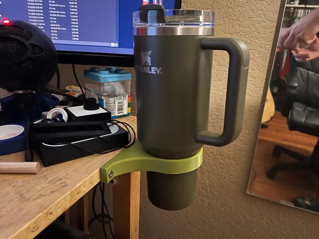 Cup Holder for Stanley Tumbler (Screw Into Desk)