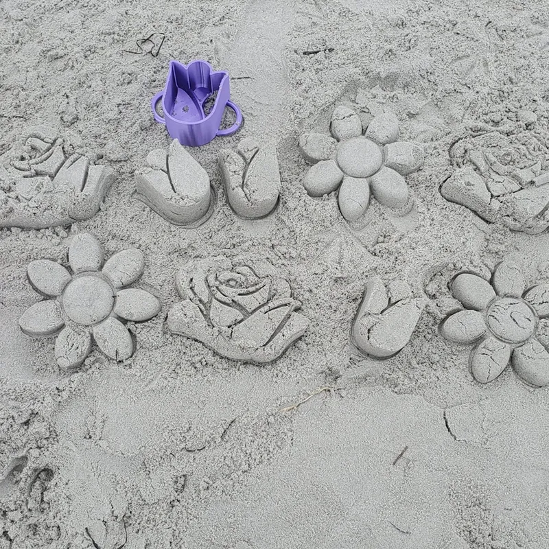 Flower Sand Molds by DLeora, Download free STL model