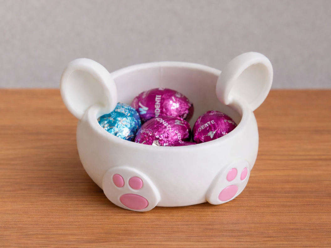 Cute Bunny Candy Bowl - Easter Egg Holder