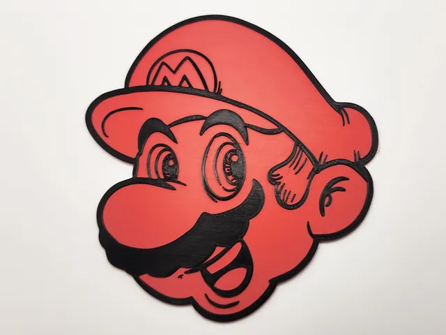 Mario Head 2 Color (1 at a time)