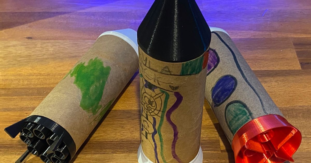 Loo Launchers, the TP Toy Rockets. by SenWerks | Download free STL ...