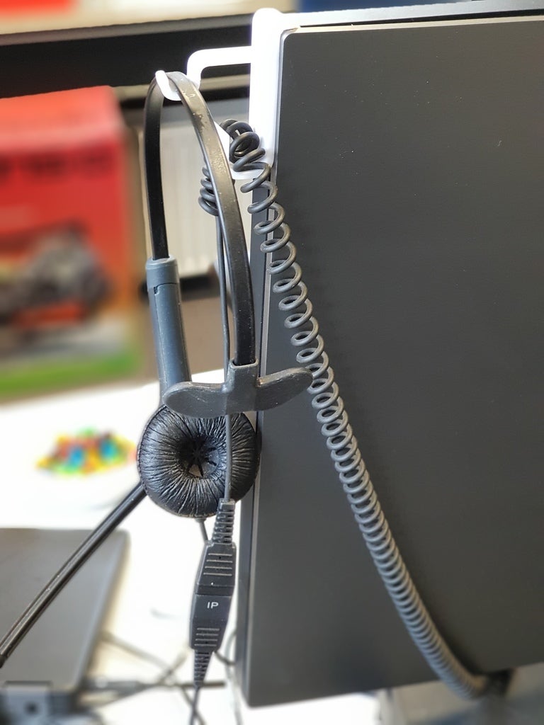 Headset support hook for DELL U4919DW Monitor