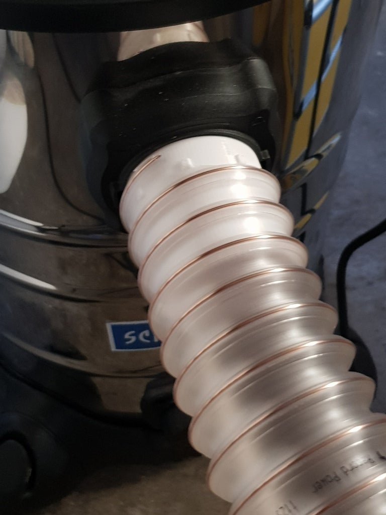 Scheppach ASP-30 shopvac to 60mm suction hose