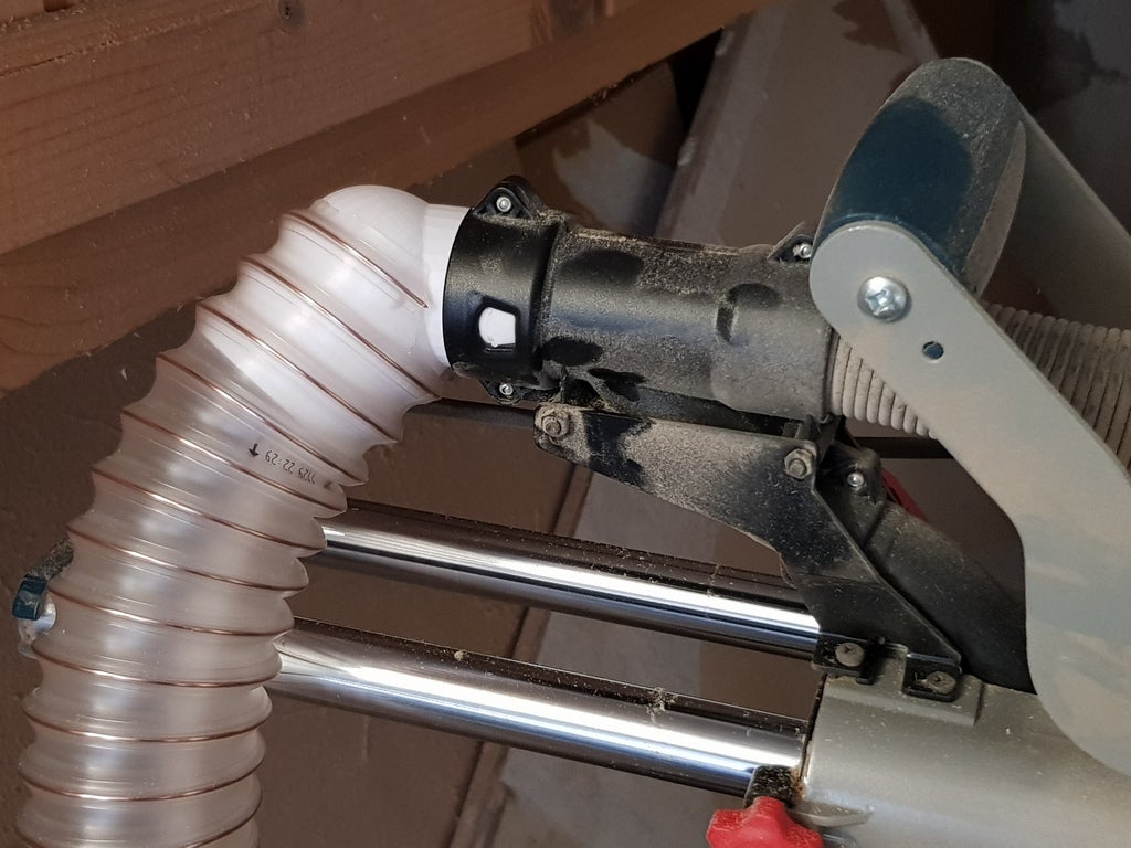 Bosch GCM8SJL circular saw dust extraction 60mm hose adapter by