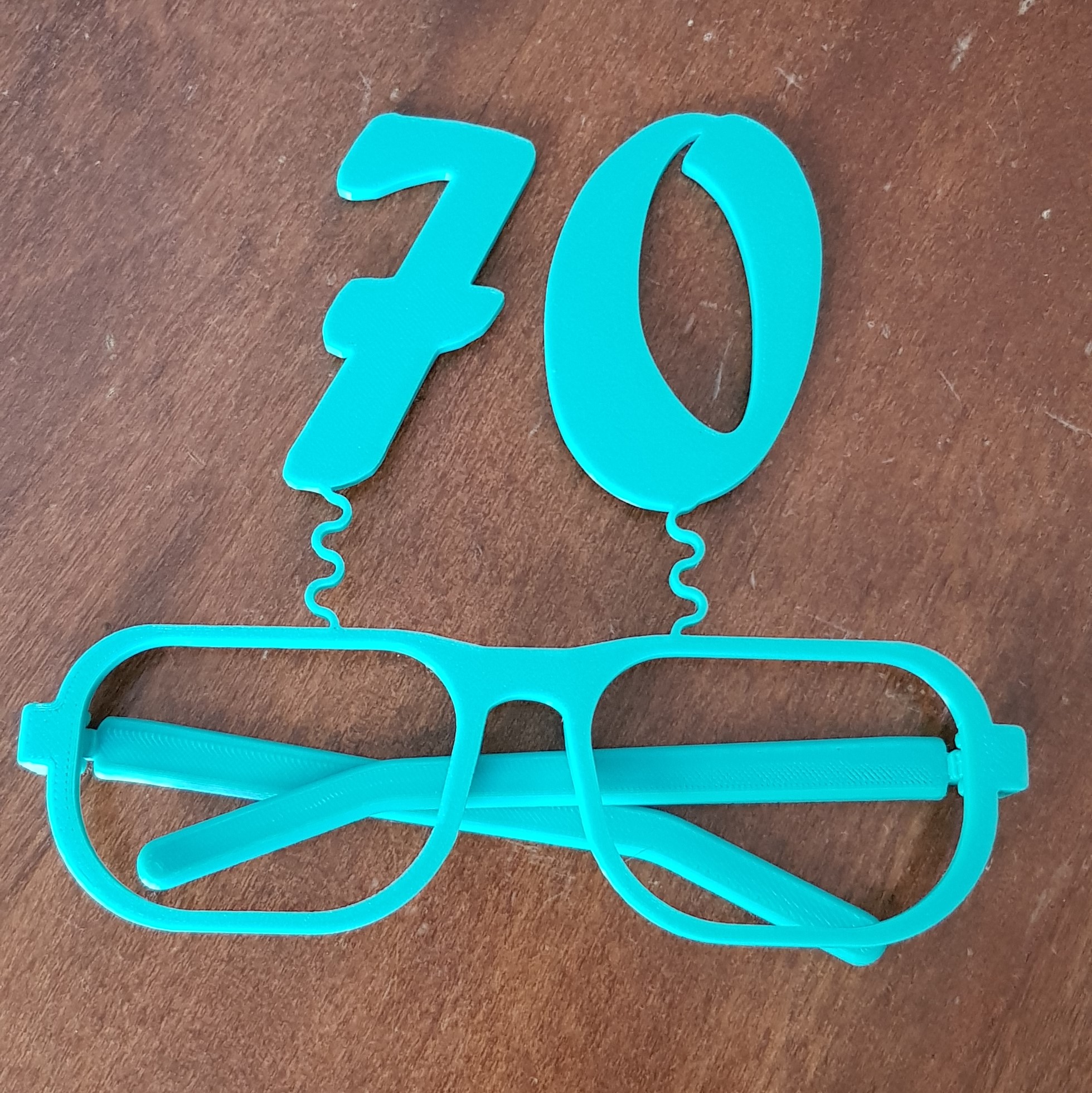 70 Years Happy Birthday Bobbleheands Glasses - Occhiali a molla