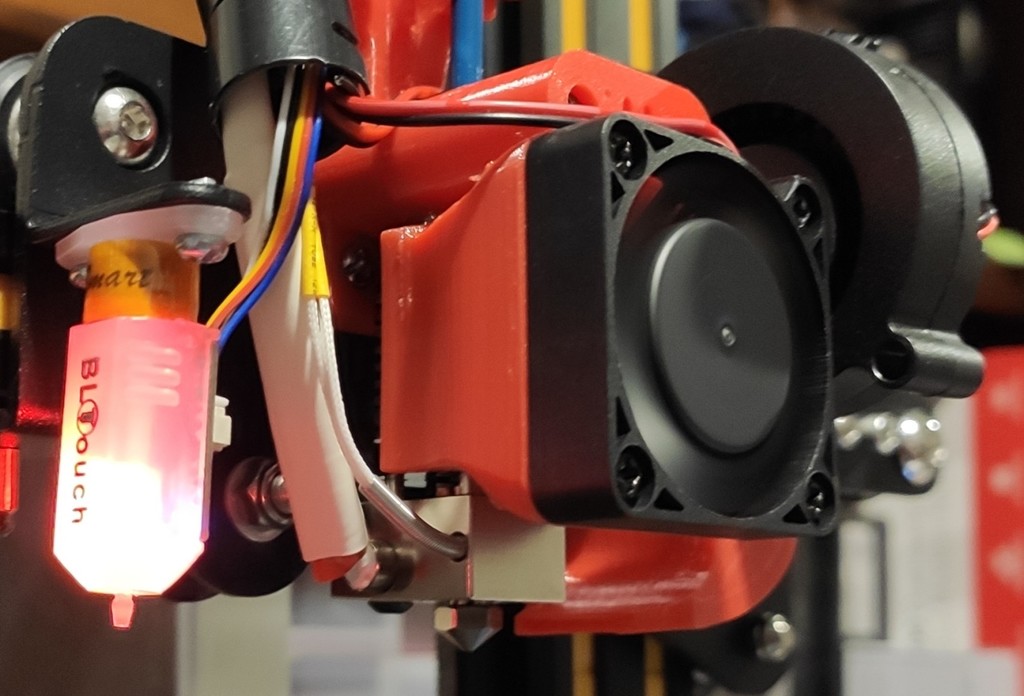 Compact E3D V6 / TriangleLab Dragon HotEnd Mount with 40mm Fan Shroud ...