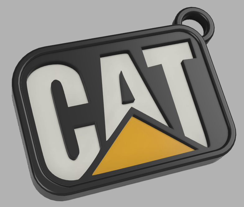 Miniatura 3 do modelo 3D Caterpillar keychain