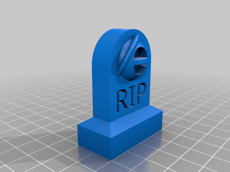 Printble Rip Large RIP IE Tombstone by Xypher2000 | Download free STL model | Printables.com