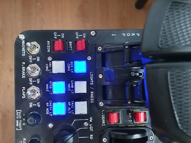 Virpil CM3 faceplate for single engine propeller plane