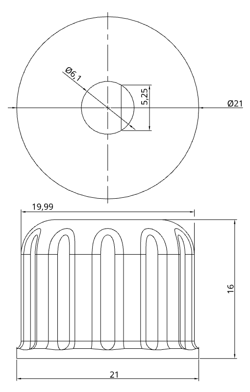 Miniatura 2 do modelo 3D Potentiometer / Rotary Encoder Knob