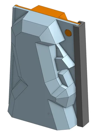 Moai sand mold with 8deg draft