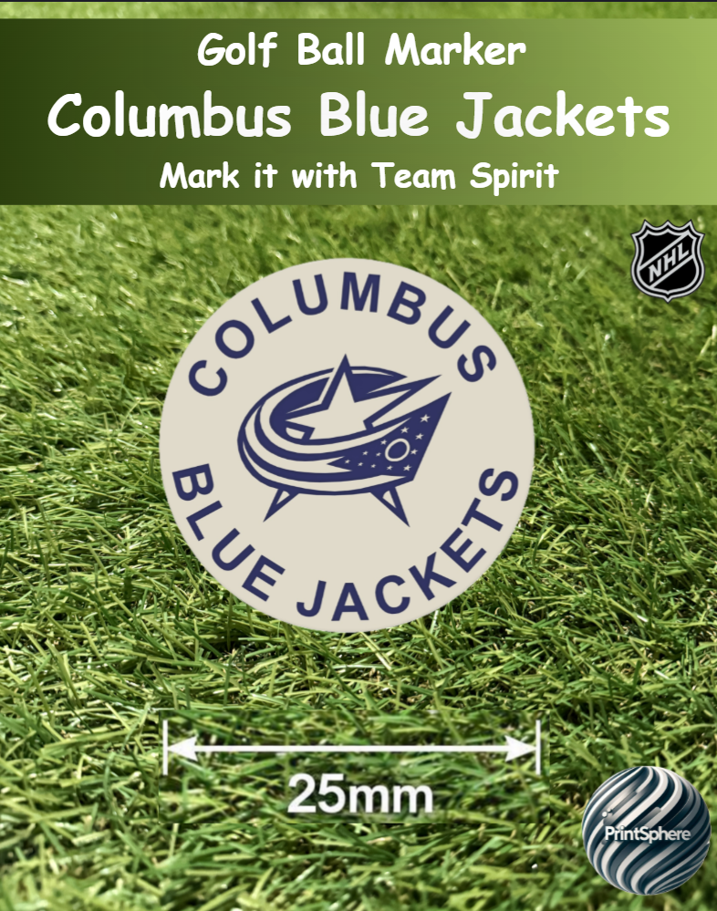Golf - Golf Ball Marker - NHL - Metropolitan - Columbus Blue Jackets