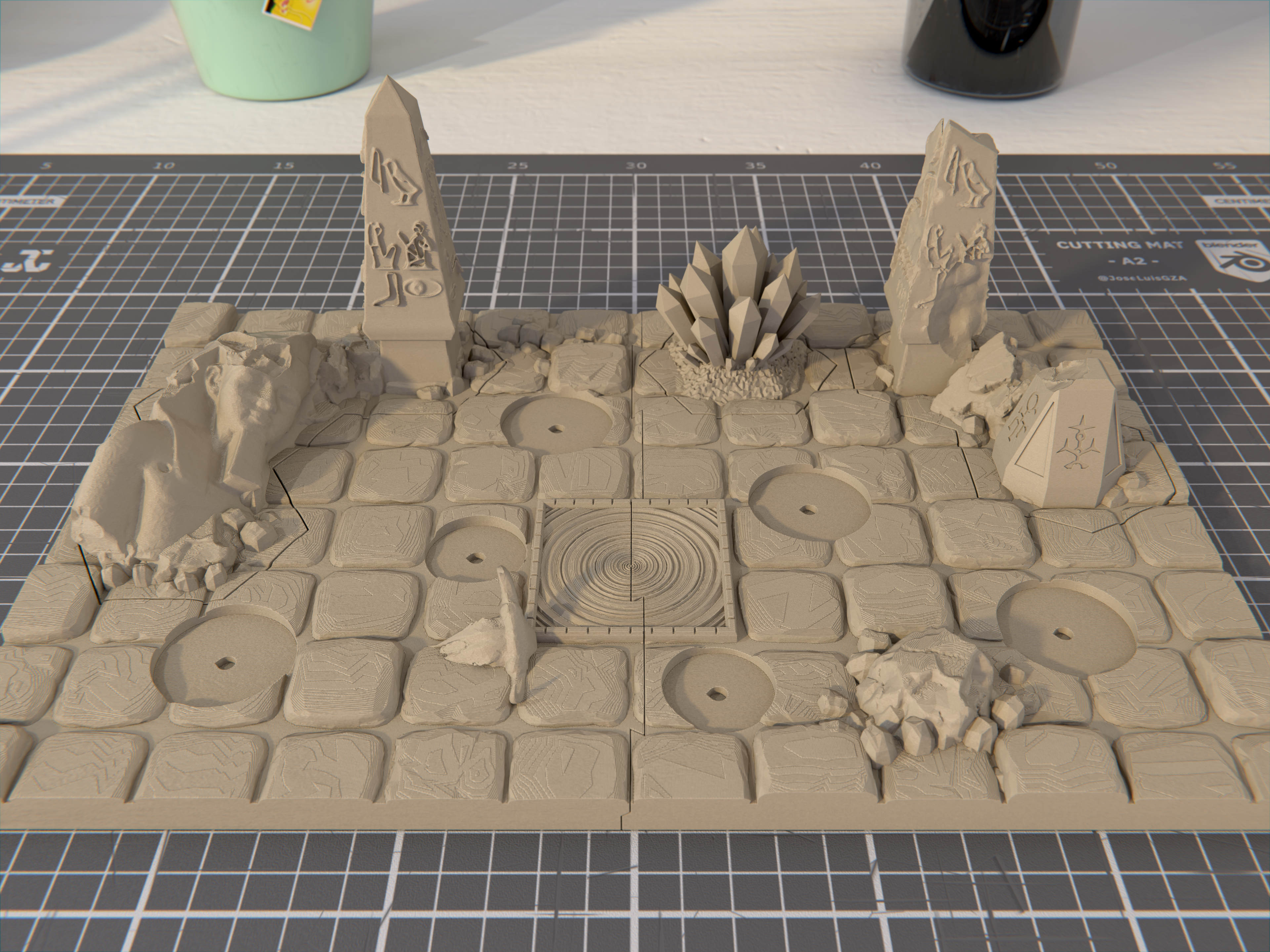 Diorama + Hex Terrain for Eyes of the Nine